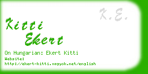 kitti ekert business card